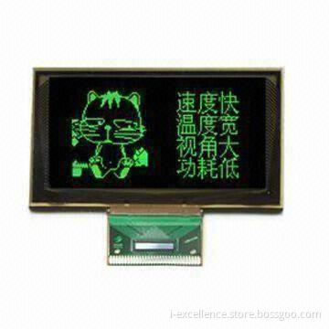 OLED Display Module with Green Color, 2.7-inch Diagonal A/A Size, Industrial Application